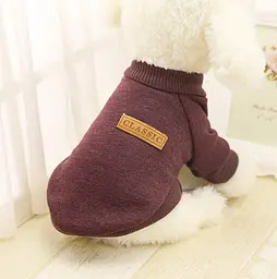 Кофта для собак та котів EcoToys Burgundy XS ряба бордова A: 20 см B: 33 см C: 16 см X-7123 - мініатюра 6