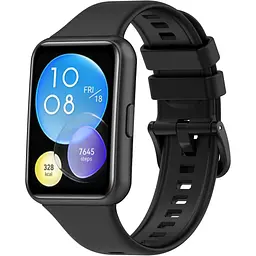 Ремінець DK для Huawei Watch Fit 2 Silicone Sport Full Light Classic (black) - мініатюра 2