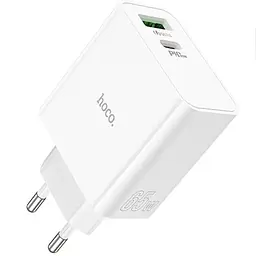 МЗП Hoco C113A Awesome PD65W (1USB-A/1C) White - мініатюра 2