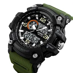 Наручний годинник чоловічий Skmei 1283 Army Green, 1283AG (12300) - мініатюра 3