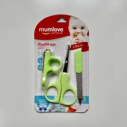 Гігієнічний набір для новонароджених ножички + пилка + кусачки Mumlove Зелений