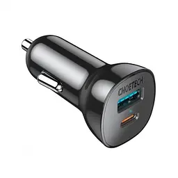 Автомобільне зарядне пристрій Choetech (1USB Type C; 1USB) 38W PD3.0 QC3.0 Чорний (TC0005)