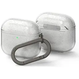 Чохол з карабіном Ringke Air Glitter для AirPods 4 2024 Clear - мініатюра 2