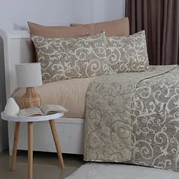 Покривало ТЕП Elegante Cotton Beige and White 220 x 240 см (4-04577_32781) - мініатюра 6