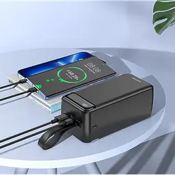 Повербанк чорний із швидкою зарядкою зовнішній акумулятор Power bank BOROFONE BJ14D 50000mAh PD22 5W - мініатюра 5