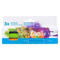 Набір маркерів акварельних двосторонніх ECOLINE DUO TIP Secondary 3 шт Royal Talens (8712079465612)