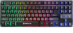 Клавіатура REAL-EL Gaming 8710 Backlit Ukr RGB Black (EL123100030) - мініатюра 1
