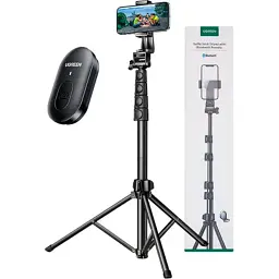 Штатив Ugreen LP680 Selfie Stick Tripod with Bluetooth Remote Black (15609) - мініатюра 3