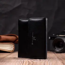 Жіночий гаманець з монетницею з натуральної шкіри ST Leather 19494 чорний - мініатюра 9