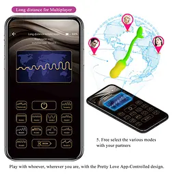 Віброкуля Poulsen App-Controlled Egg Vibrator 02 PRETTY LOVE BI-300129HP-1 103531 - мініатюра 3