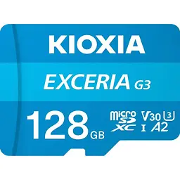 Карта пам'яті Kioxia microSDXC Exceria G3 128GB Class 10 UHS-I U3 V30 + SD Adapter (LMEX3L128GG2) [163980] - мініатюра 2