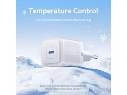 Мережевий зарядний пристрій Vention GaN Charger PD3.0, QC3.0 20 W Type-C cable White (TZ-FEPW0-EU-01) - мініатюра 4
