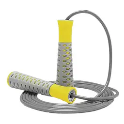 Скакалка Power Play 4206 2.75 м, сірий/жовтий