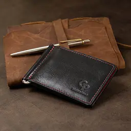 Шкіряний зажим для грошей GRANDE PELLE 12х8х0,7 см acs0018644 - мініатюра 10