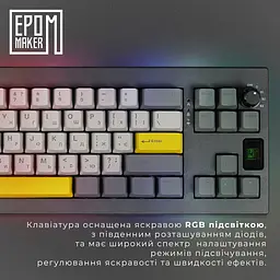 Клавіатура Epomaker Shadow-X Flamingo Black механічна бездротова (SHX-B-F) - мініатюра 9
