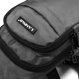 Сумка LANPAD чоловіча через плече 16х27х9 см Сірий (LAN35001 gray) - мініатюра 5