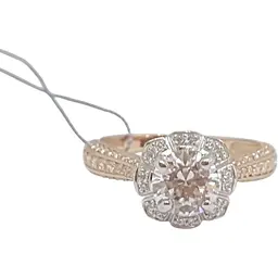 Золоте кільце Харківська ювелірна фабрика з фіанітами Swarovski. 80512-СВ 18,5