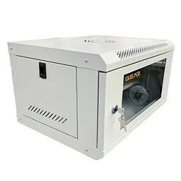 Шафа настінна GEAR 6U 19 600x600x300 мм, + Полиця 19, grey (GWMSN-6U-600-600G) - мініатюра 4