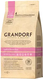 Сухий корм Grandorf Lamb & Brown Rice Kitten для кошенят від 3 тижнів, вагітних та годуючих кішок 400 г (5404009500403)