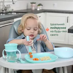 Набір дитячого посуду Chicco Set Pappa 12 м+ блакитний (16201.25) - мініатюра 7