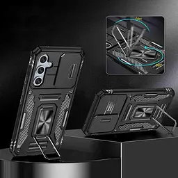 Ударостійкий чохол Camshield Army Ring для Samsung Galaxy S25 FE Чорний / Black - мініатюра 6