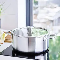 Каструля KitchenAid Multi-Ply Stainless Steel з кришкою 24 см 4.9 л (CC003260-001) - мініатюра 4