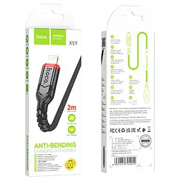 Кабель Hoco X59 Victory charging data cable iP(L=2M) Чорний - мініатюра 2