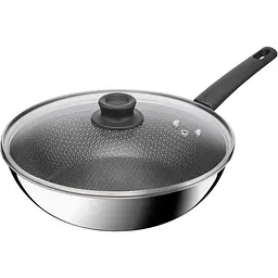 Сковорода ВОК Tefal Emotion+ Power з кришкою 28 см (E3411655)