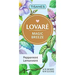 Чай Lovare Tisanes Magic Breeze з листя м'яти перцевої та м'яти лимонної 31.2 г (24 шт. х 1.3 г) - мініатюра 5