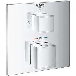 Смеситель скрытого монтажа с термостатом на 2 потребителя Grohe Grohtherm Cube (24154000)