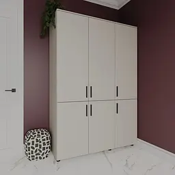 Шафа для одягу Doros Торн Кашемір 3 ДСП (полиці) 135х51.6х200 (44900496) - мініатюра 6