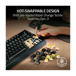 Клавіатура Razer BlackWidow V4 Pro 75 ISO Wireless/Bluetooth/USB UA Black (RZ03-05130300-R3E1) - мініатюра 9