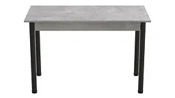 Стіл кухонний Ferrum-decor Беніта 75x120x70 Чорний ДСП Бетон 16мм (FRD-105569)