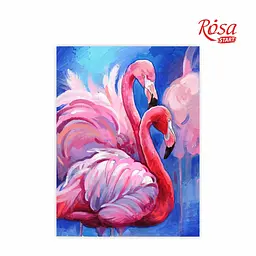 Полотно на картоні з контуром Rosa Start Фламінго 30×40 бавовна акрил [CD] - мініатюра 2