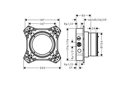 Прихована частина Hansgrohe Ibox Universal 2 Basic set 01500180 - мініатюра 5