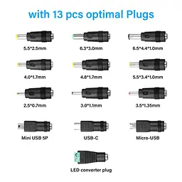 Кабель живлення 5,5 мм x 2,1 мм GINTOOYUN 5V USB2.0 — DC універсальний - мініатюра 5