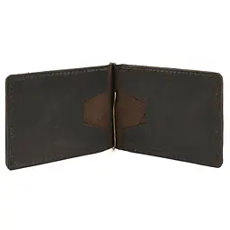 Затискач із монетницею шкіряний темно-коричневий TARWA 11.5х8х1 см acs0032184 - мініатюра 6