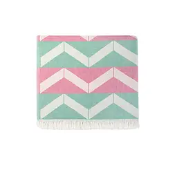 Рушник Barine Pestemal - Ups and Downs 90x160 pink green - мініатюра 2