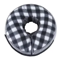 Захисний надувний нашийник для собак Derby Inflatable Cat Dog Elizabeth Collar, Black white glid, S 18-30 см