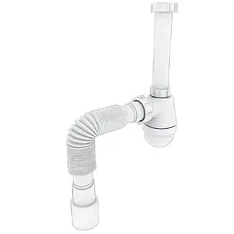 Сифон для раковини Zerix SU-03-В без випуску, з ревізією 1 1/4″ ZX5084