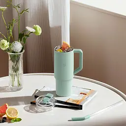 Термокухоль MiJia Straw Cup 1л Green (MJXGB01RM) [114807] - мініатюра 4