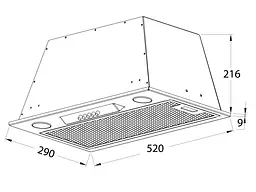 Витяжка Pyramida ABH 52 PBA (1150) WH - мініатюра 5