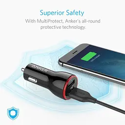 Автомобільний Зарядний пристрій 24 w 2 порти юсб Anker PowerDrive 2 A2310 - мініатюра 3