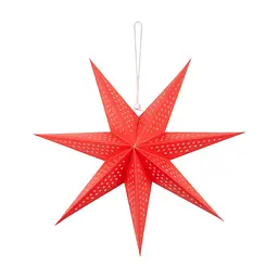 Ялинкова іграшка Novogod`ko Зірка паперова 3D, червона, 45 см, LED (974219)