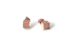 Сережки-пусети з червоного золота 585 проби S-0333