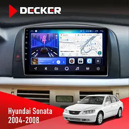 Штатна магнітола Hyundai Sonata (NF) 2004-2008 Decker D9-006 4x64, 4G Decker (НФ-00003620)