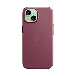 Чехол для Apple iPhone 15, FineWoven Case with MagSafe, бордовый, защитная накладка из материала FineWoven, противоударный, для iPhone, защита всего корпуса, поддержка беспроводной зарядки и MagSafe, (ARM71976) - мініатюра 6