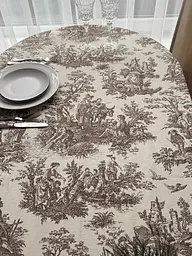 Скатертина столова Ecotton DUCK 170х200 см водовідштовхувальна Italiano бежевий (30497 Beige) (25027) - мініатюра 5