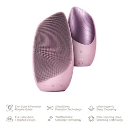 Електронна звукова термощітка для обличчя GESKE Sonic Thermo Facial Brush 6 в 1 рожева  - мініатюра 3