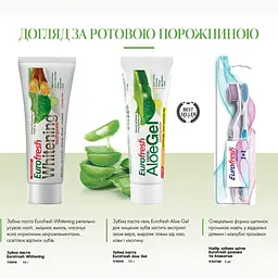 Відбілююча зубна паста Farmasi Eurofresh Aloe Gel 112 мл - мініатюра 3